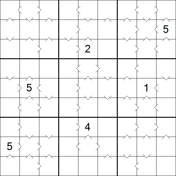 Greater Than Sudoku - Difícil