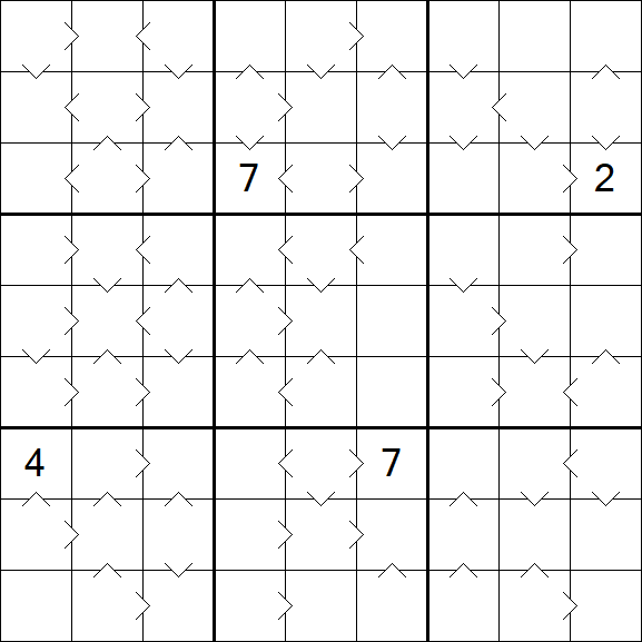 Greater Than Sudoku - Difícil