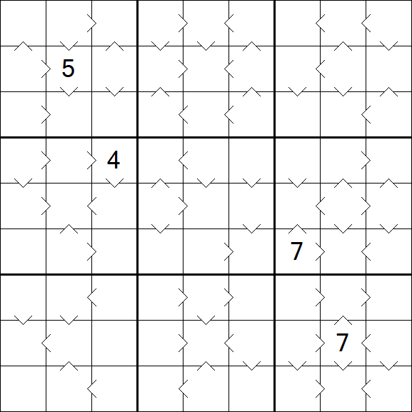 Greater Than Sudoku - Difícil