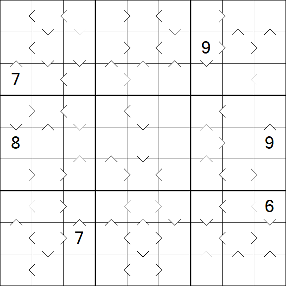 Greater Than Sudoku - Difícil