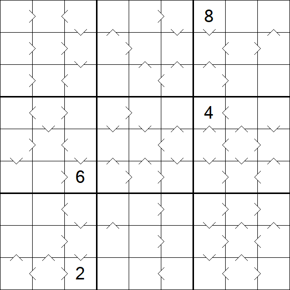 Greater Than Sudoku - Difícil