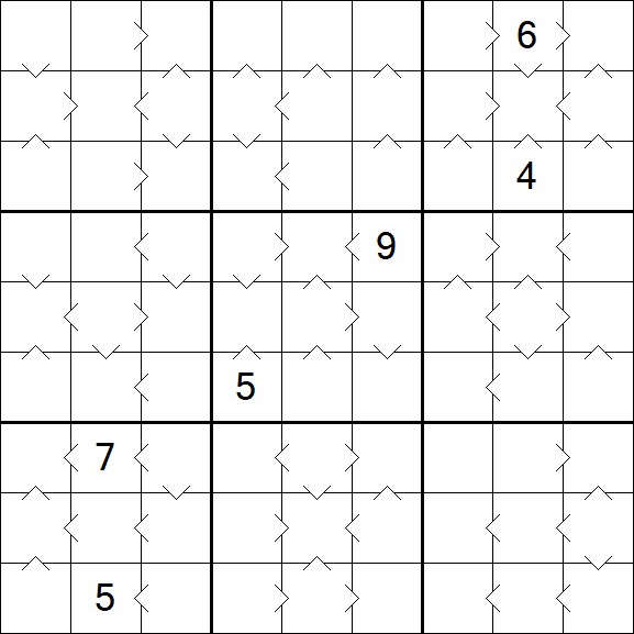 Greater Than Sudoku - Difícil
