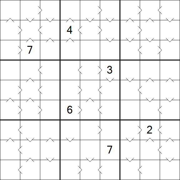 Greater Than Sudoku - Difícil