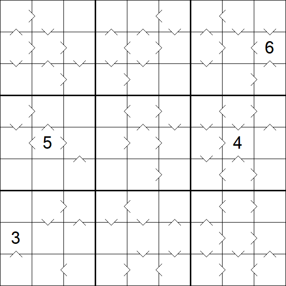 Greater Than Sudoku - Difícil