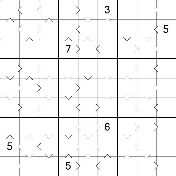 Greater Than Sudoku - Difícil