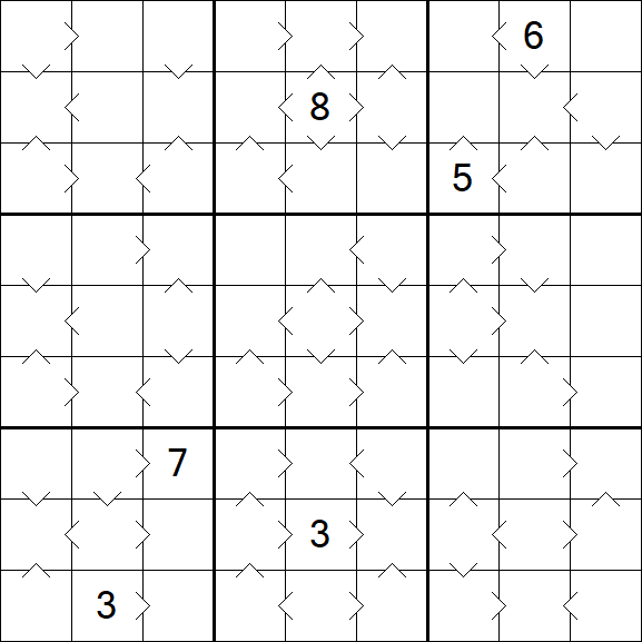 Greater Than Sudoku - Difícil