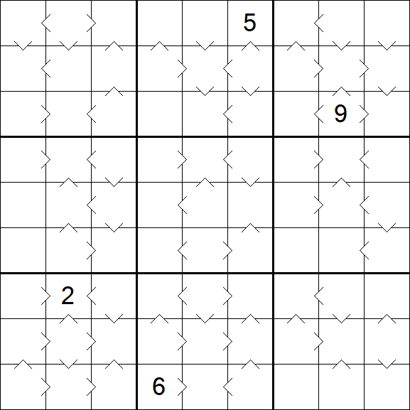 Greater Than Sudoku - Difícil