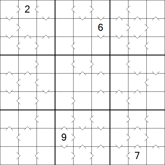 Greater Than Sudoku - Difícil