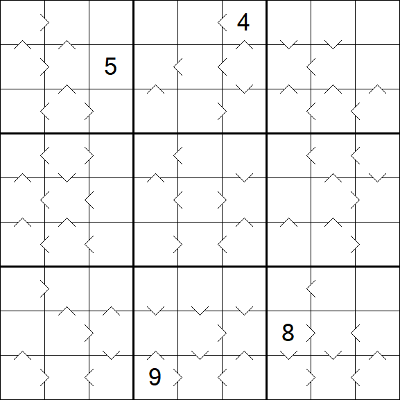 Greater Than Sudoku - Difícil