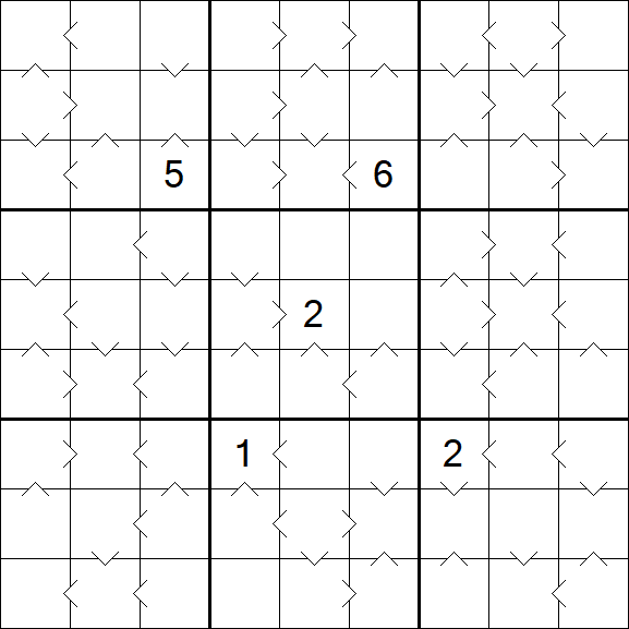 Greater Than Sudoku - Difícil