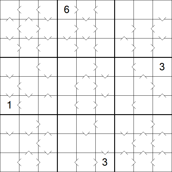 Greater Than Sudoku - Difícil