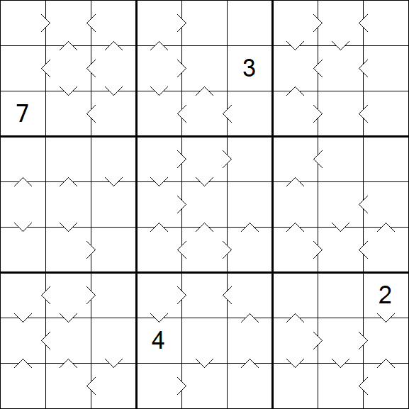Greater Than Sudoku - Difficile