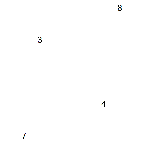 Greater Than Sudoku - Difícil