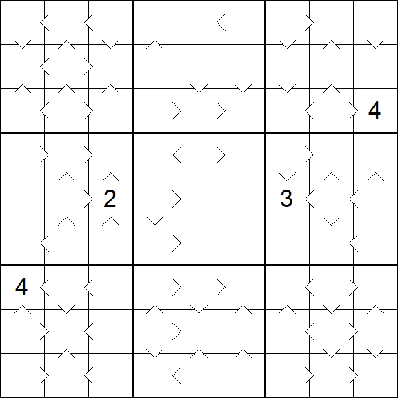 Greater Than Sudoku - Difícil