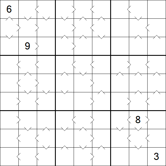 Greater Than Sudoku - Difícil
