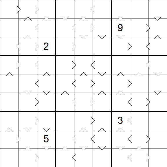 Greater Than Sudoku - Difícil