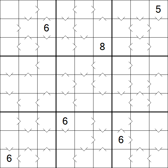 Greater Than Sudoku - Difícil