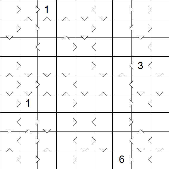 Greater Than Sudoku - Difícil