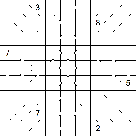Greater Than Sudoku - Difícil