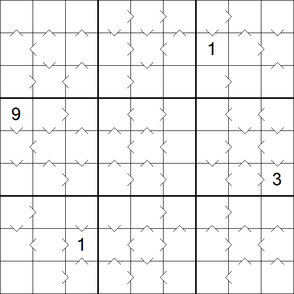 Greater Than Sudoku - Difficile