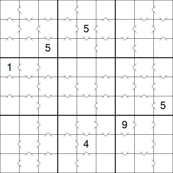 Greater Than Sudoku - Difícil
