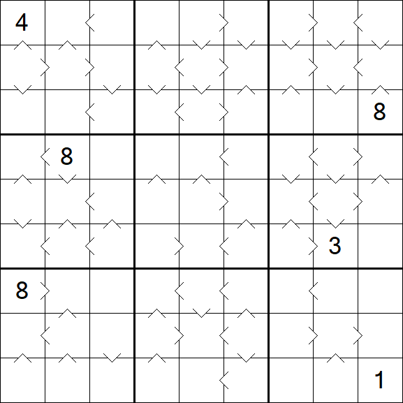 Greater Than Sudoku - Difícil