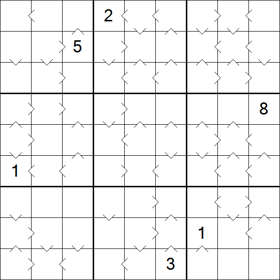 Greater Than Sudoku - Difícil