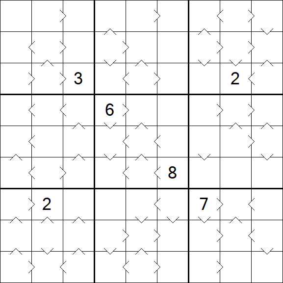 Greater Than Sudoku - Difícil