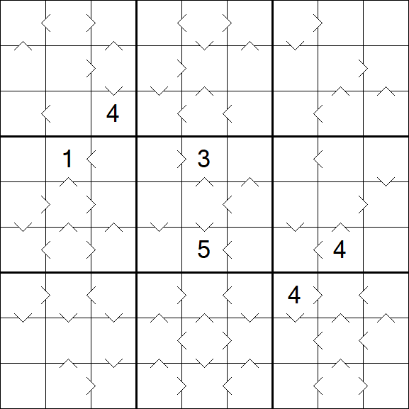 Greater Than Sudoku - Difícil