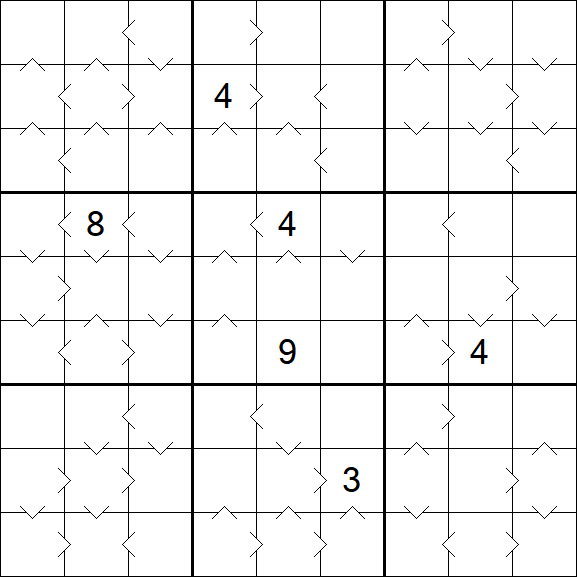 Greater Than Sudoku - Difícil