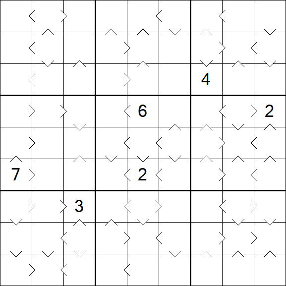 Greater Than Sudoku - Difícil
