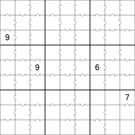 Greater Than Sudoku - Difícil