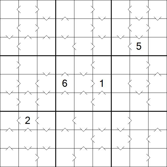 Greater Than Sudoku - Difícil