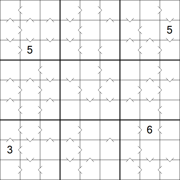 Greater Than Sudoku - Difícil