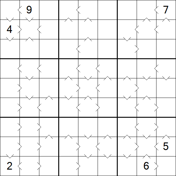 Greater Than Sudoku - Difficile