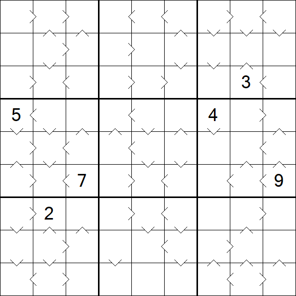 Greater Than Sudoku - Difficile