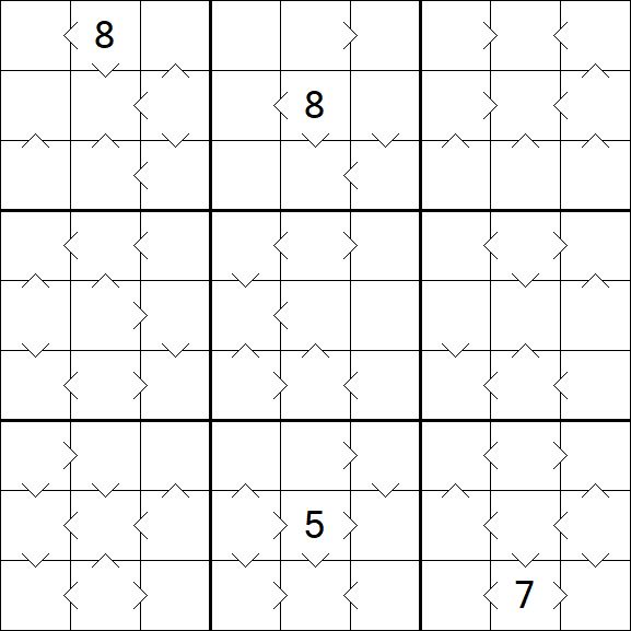 Greater Than Sudoku - Difficile