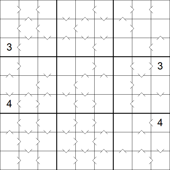 Greater Than Sudoku - Difficile