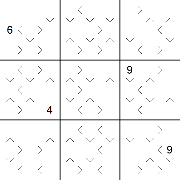 Greater Than Sudoku - Difícil