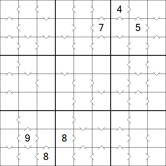 Greater Than Sudoku - Difficile