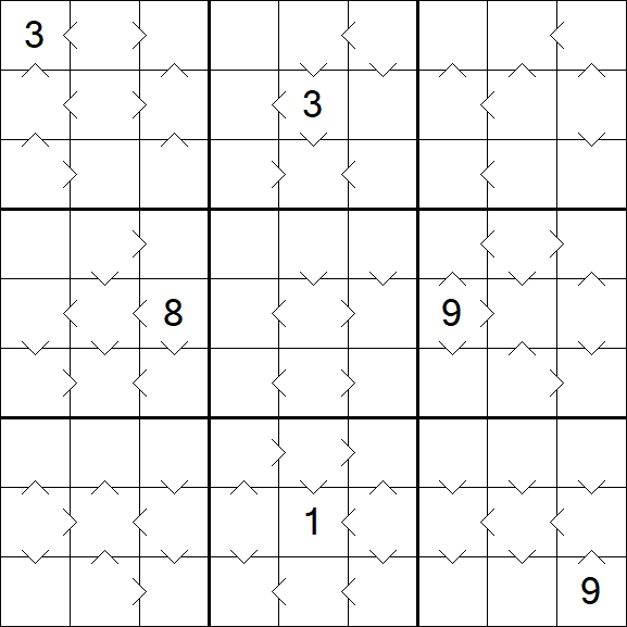 Greater Than Sudoku - Difficile