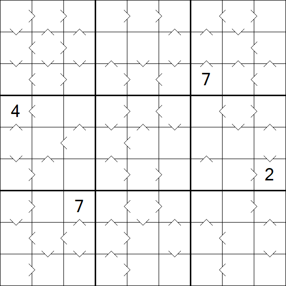 Greater Than Sudoku - Difficile