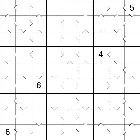 Greater Than Sudoku - Difficile