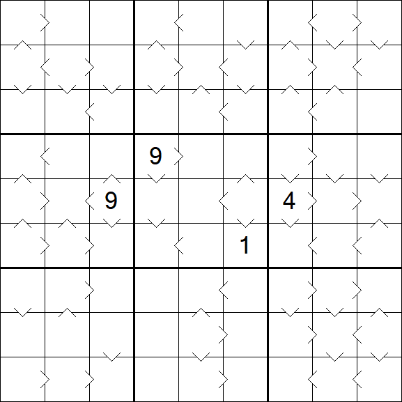 Greater Than Sudoku - Hard