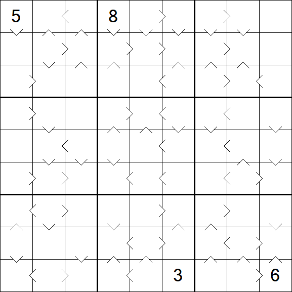 Greater Than Sudoku - Hard