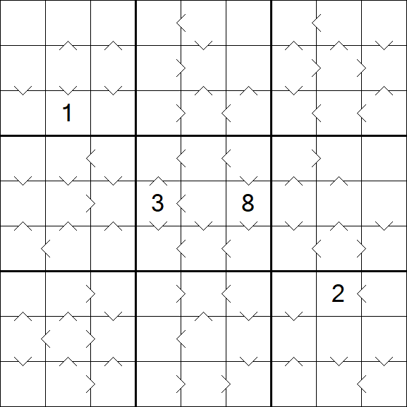 Greater Than Sudoku - Difficile