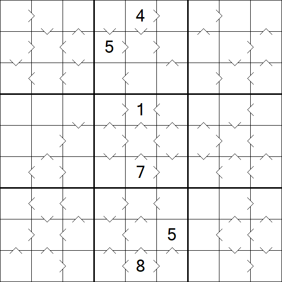 Greater Than Sudoku - Hard