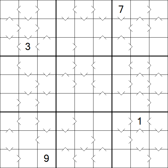 Greater Than Sudoku - Difficile