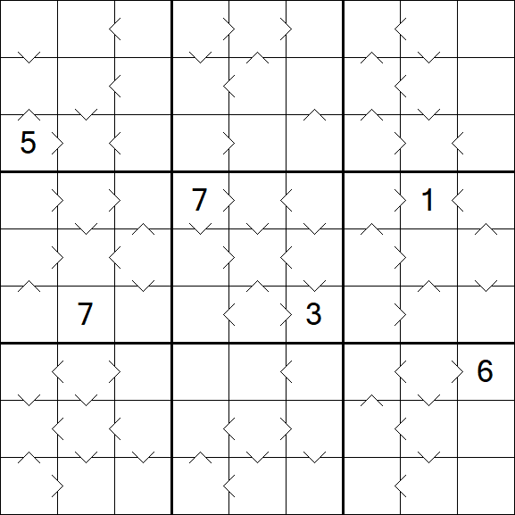Greater Than Sudoku - Difficile