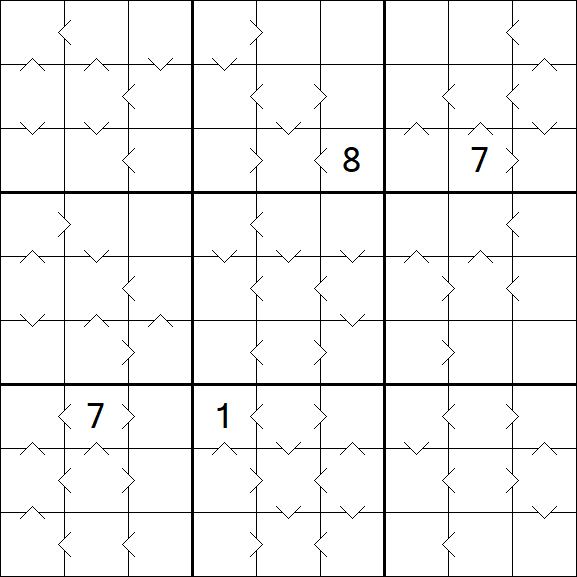 Greater Than Sudoku - Difficile